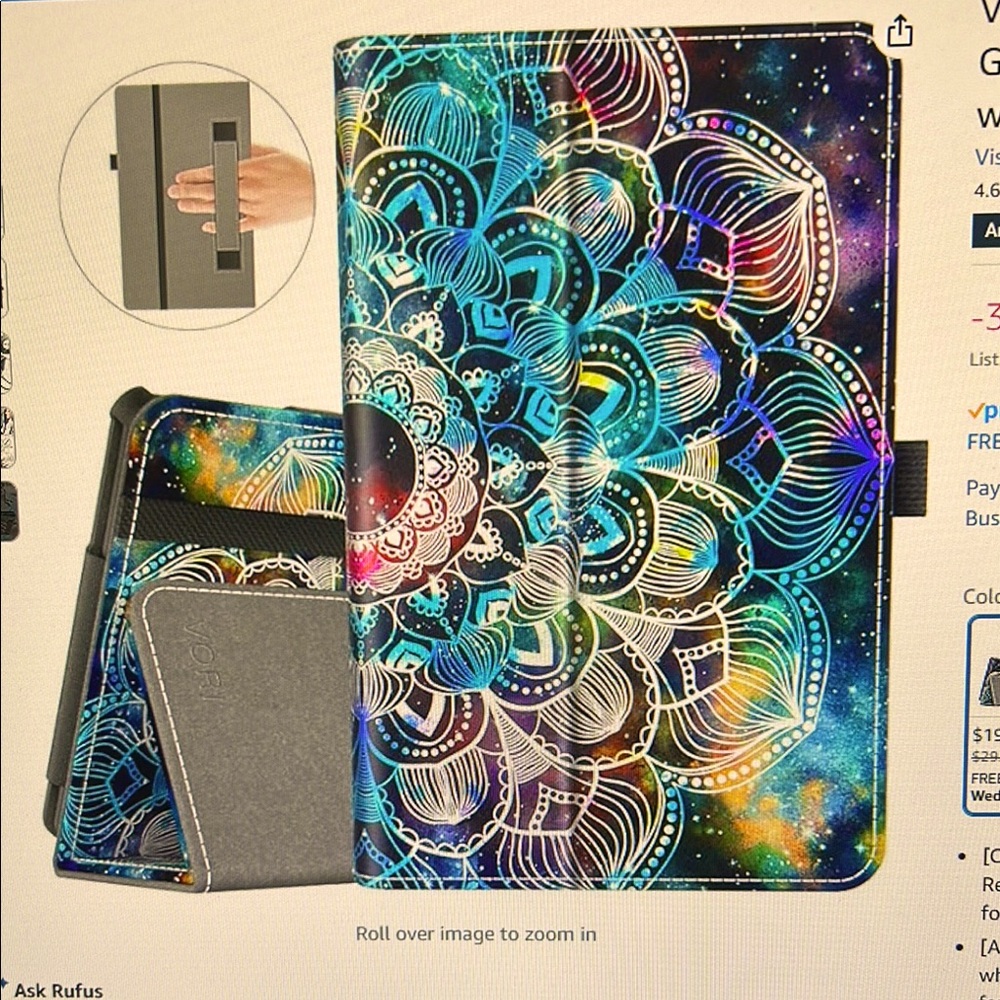 Colorful Mandala Case for Kindle Fire 9th Gen